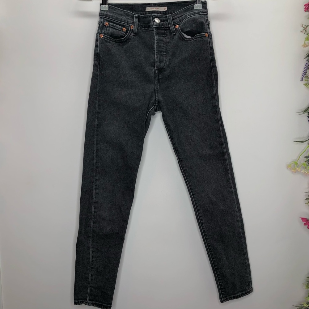 Levi’s gray wedgie skinny jeans high rise waist ankle length